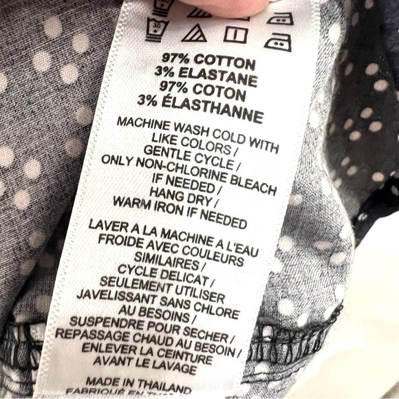 Untuckit Mikael Black Print Cotton Blend Long Sleeve Casual Shirt Dress Women 8 - Picture 9 of 11